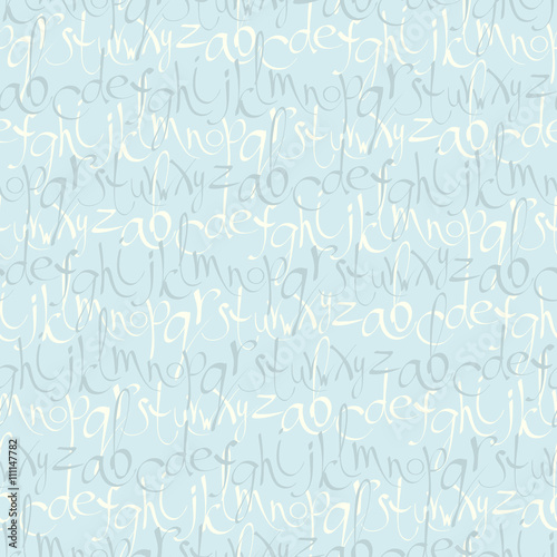 Seamless pattern with hand drawn letters © irenemuse