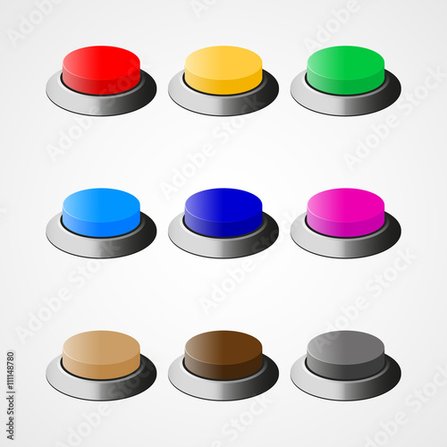 Set of 3d web buttons