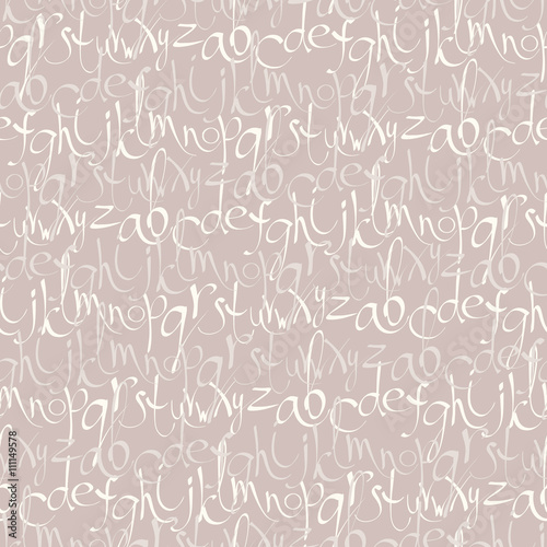 Seamless pattern with decorative letters © irenemuse