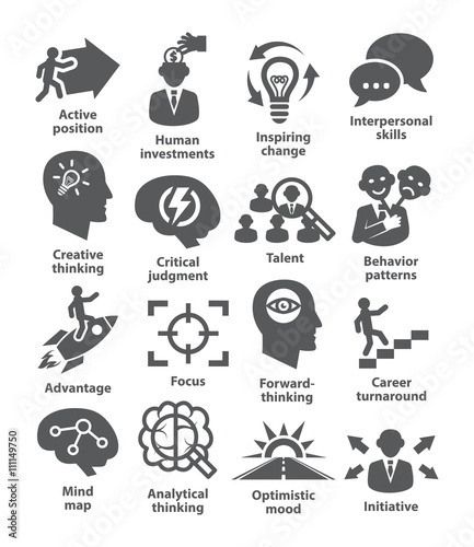 Business management icons. Pack 19.