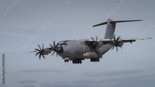 Miltary transport aircraft in flight