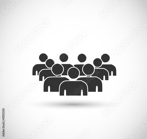 Crowd  audience icon vector