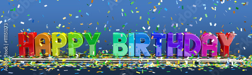 Canvas Print Happy Birthday Bunt