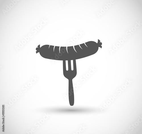 Sausage icon vector