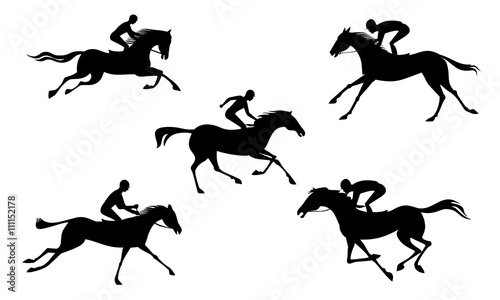 running horse and jockey