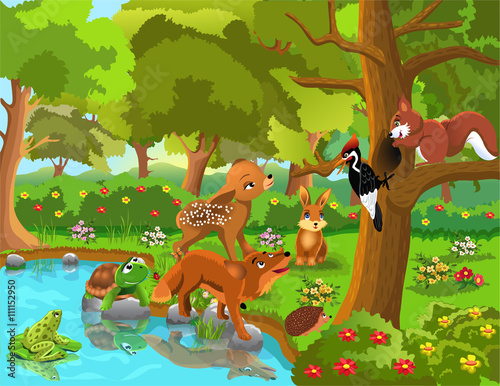 forest animals and friendship