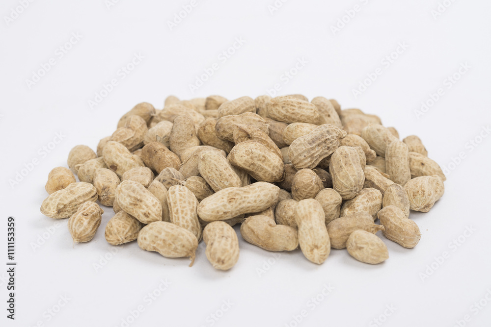 peanuts isolated on white background. peanuts isolated on white background.