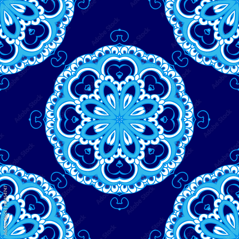 Abstract  ornamental vector snowflake pattern