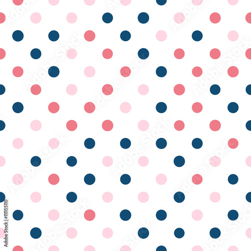Seamless polka dot pattern. Vector repeating texture.