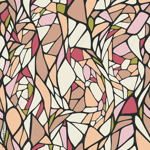 Seamless pattern with abstract ornament