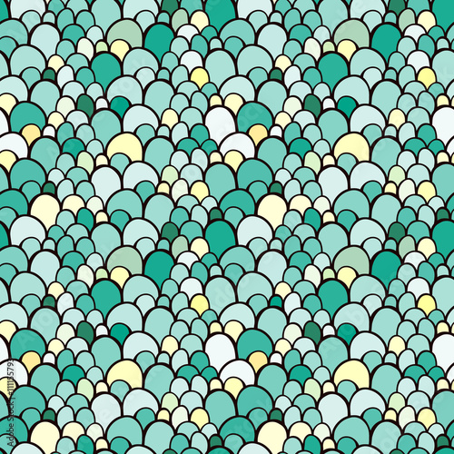 Seamless pattern with scale abstract ornament