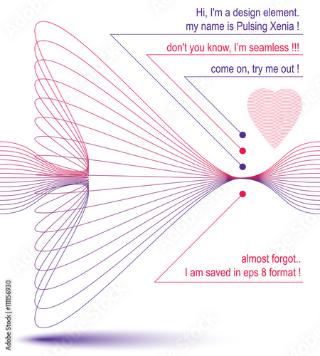 Decorative flowing lines ve...