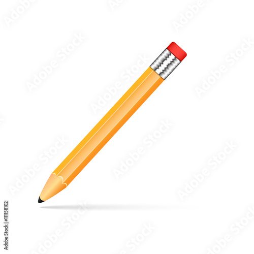 Pencil on white background