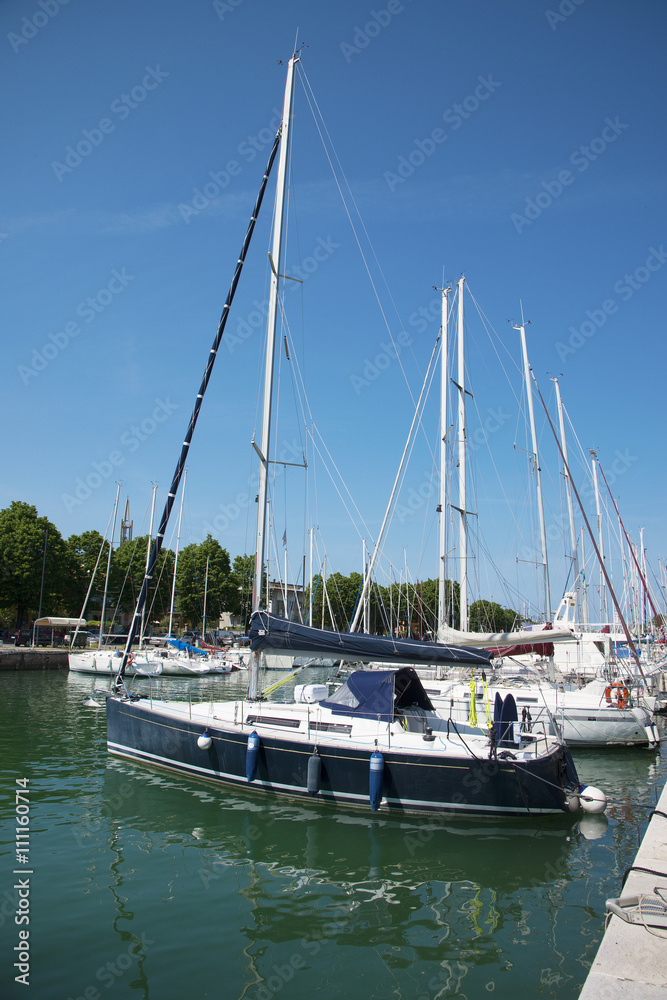 Porto di Cattolica. Yachts in the port