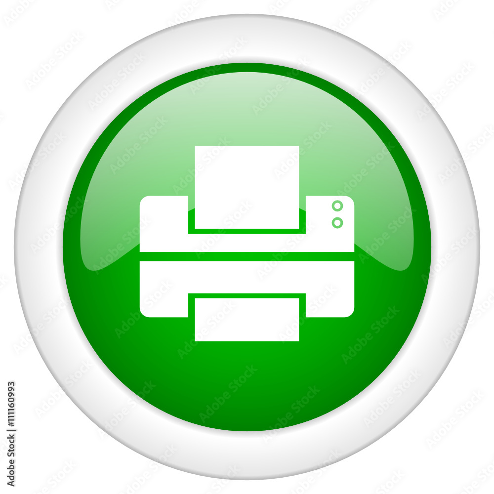 green glossy vector printer web icon green glossy vector printer web icon
