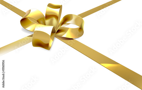 Gold Bow Present Background