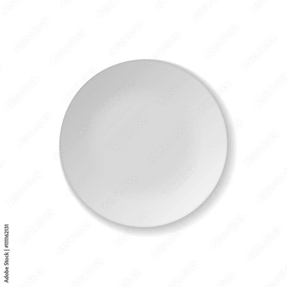 Clean white Plate realistic Mockup Clean white Plate realistic Mockup