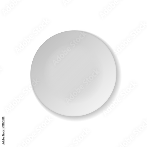 Clean white Plate realistic Mockup