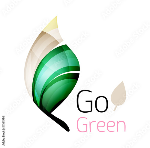 Go green. Leaf nature concept