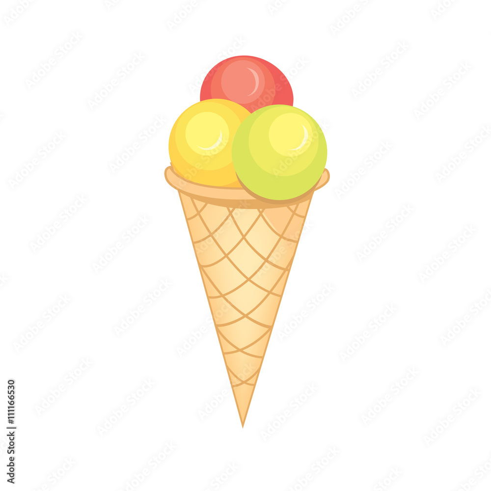 Ice cream isolated. Icecream vector illustration Ice cream isolated. Icecream vector illustration