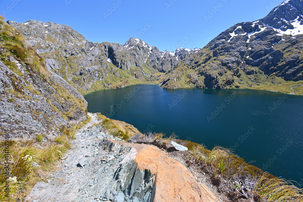 Scenery from Routeburn track, South Island of New Zealand.