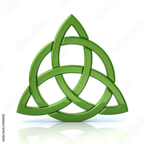 Green celtic trinity knot