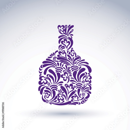 Alcohol flower-patterned bottle, classic pitcher 