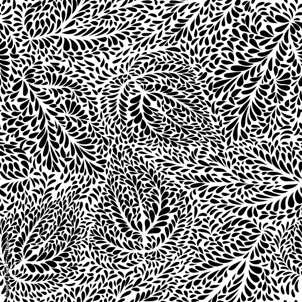 Floral seamless pattern with leaves Swirl lacy flourish background Floral seamless pattern with leaves Swirl lacy flourish background