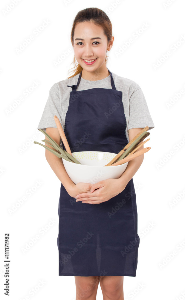 Asian Woman Cooking Concept Isolated On White. Asian Woman Cooking Concept Isolated On White.