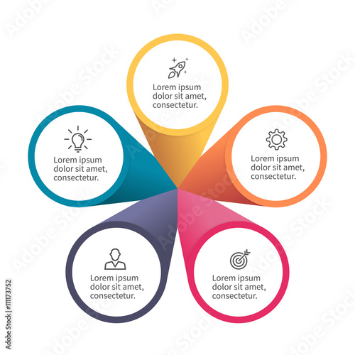 Infographic element with petals