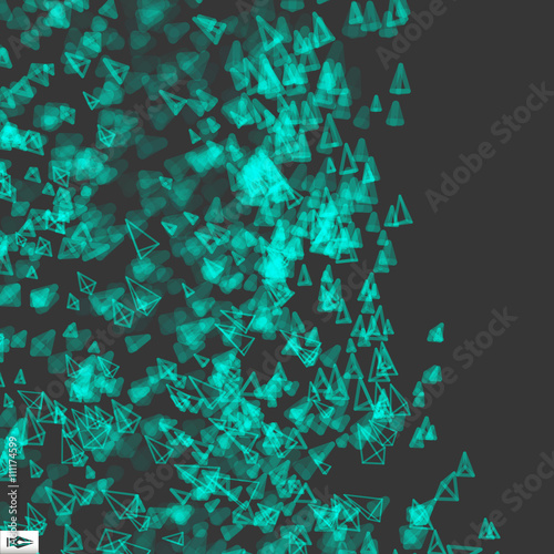 Wallpaper Mural Abstract Dynamic Background. Science and Connection Concept. Vector Illustration. Torontodigital.ca