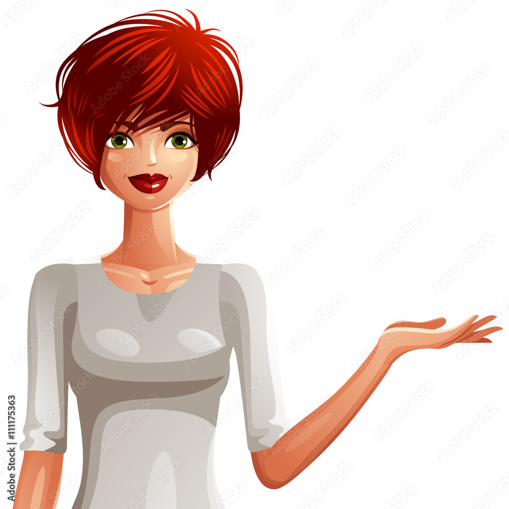 Sexy coquette white-skin woman. Gorgeous red-haired lady Sexy coquette white-skin woman. Gorgeous red-haired lady