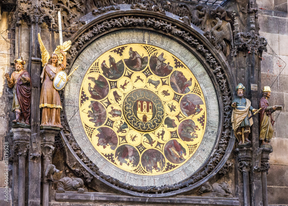 Prague. Astronomical Clock in Old Town, Czech Republic.