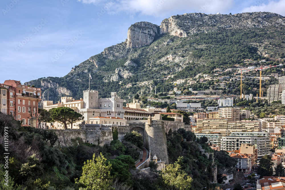 Fototapeta premium Monaco Palace, Monaco and Monte Carlo principality.
