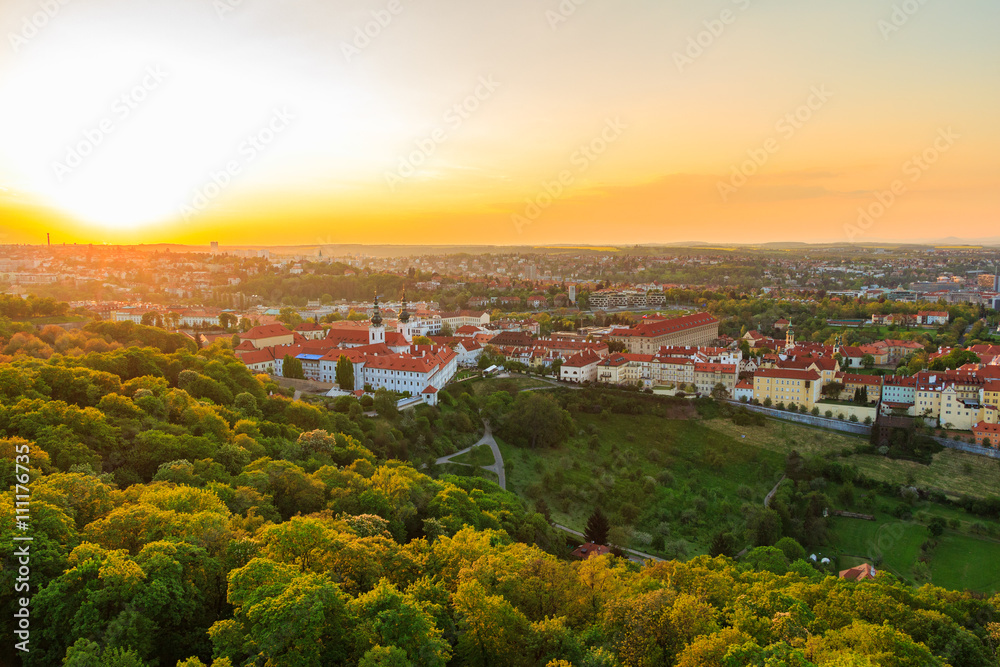 View of Strahov Monastery in Prague, Czech Republic