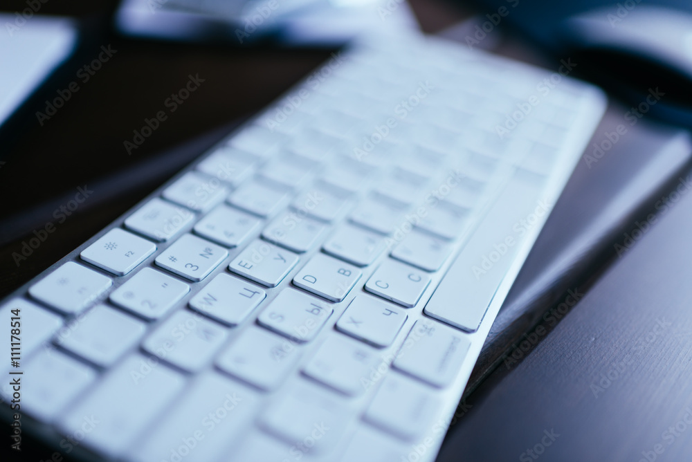 PC keyboard closeup view
