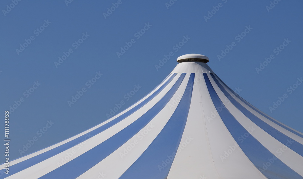 Circus tent and blue sky