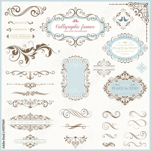 Ornate Motifs and Calligraphic Design Elements