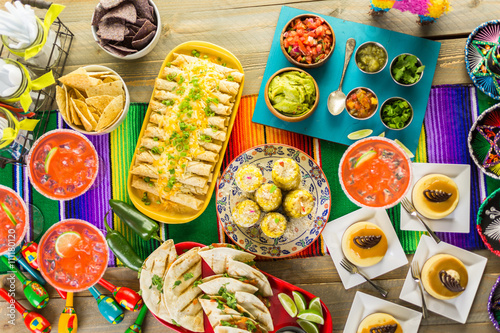 Fiesta buffet table