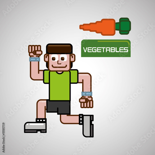 Healthy food design. Healthy lifestyle icon. Flat illustration