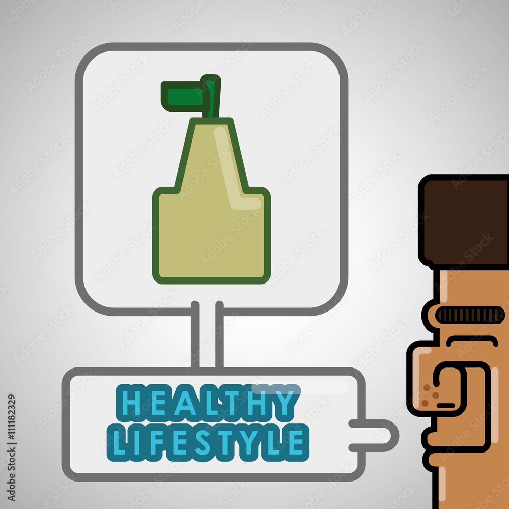 Healthy food design. Healthy lifestyle icon. Flat illustration