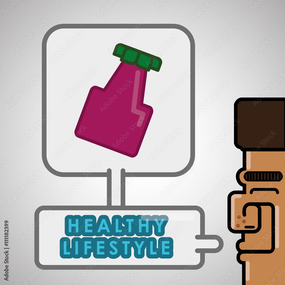 Fototapeta premium Healthy food design. Healthy lifestyle icon. Flat illustration
