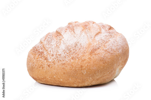 fresh bread isolated on white background