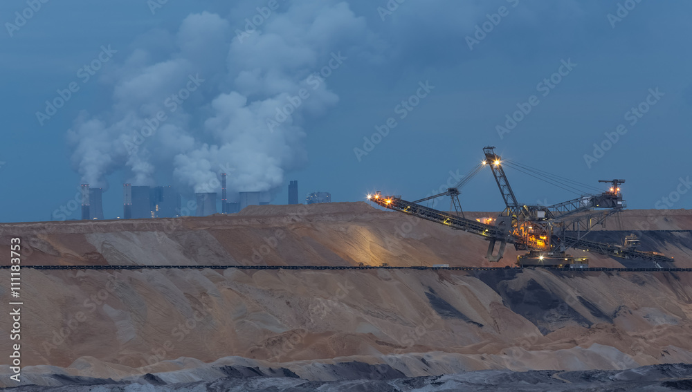 open cast mining garzweiler germany in the evening open cast mining garzweiler germany in the evening