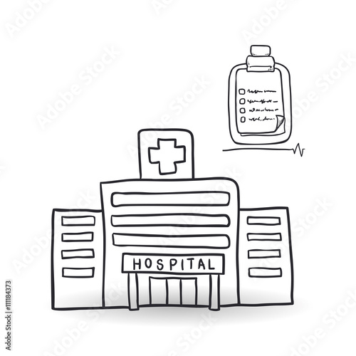 Medical care design. health care icon. sketch illustration