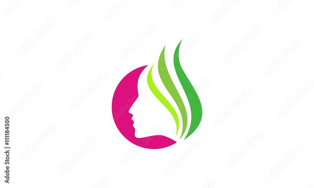Female Face Beauty spa salon Logo Design