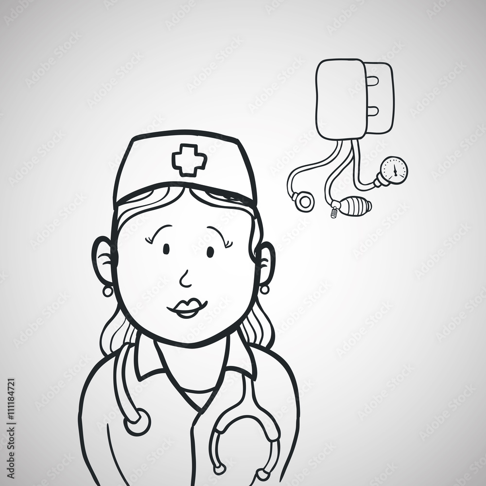 medical care design. nurse icon. flat illustration medical care design. nurse icon. flat illustration