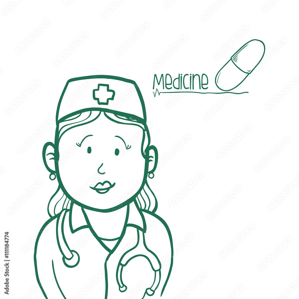 medical care design. nurse icon. flat illustration medical care design. nurse icon. flat illustration