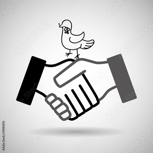 Help design. hand icon. flat illustration