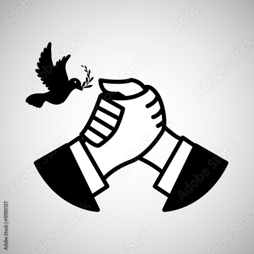 Help design. hand icon. flat illustration